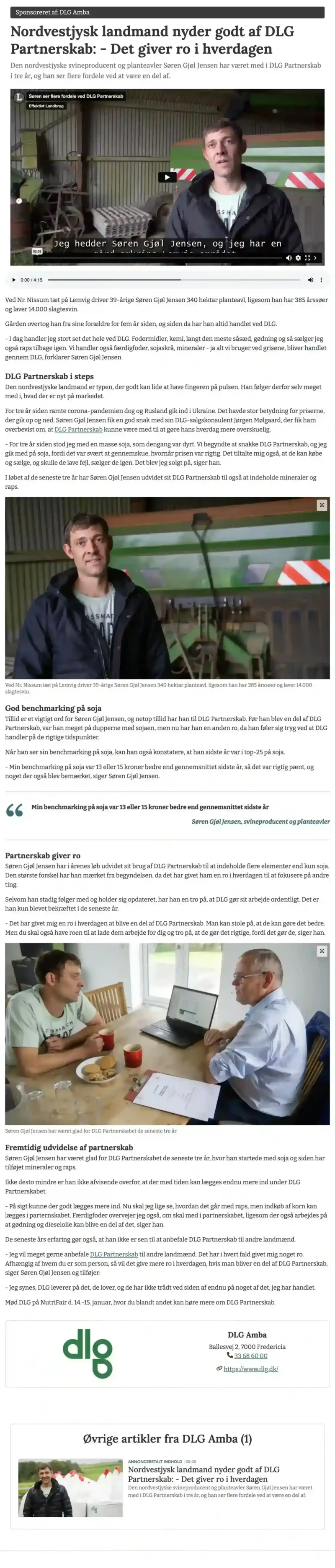 Artikel indhold